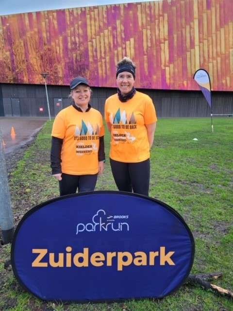 Lisa and Michelle at Zuiderpark parkrun